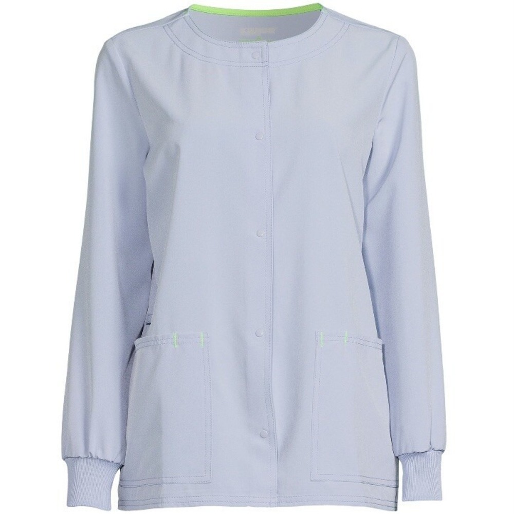 Scrubstar Womans Seasonal Solid Warm Up Scrub Jacket XS New with Tags Blue Nice